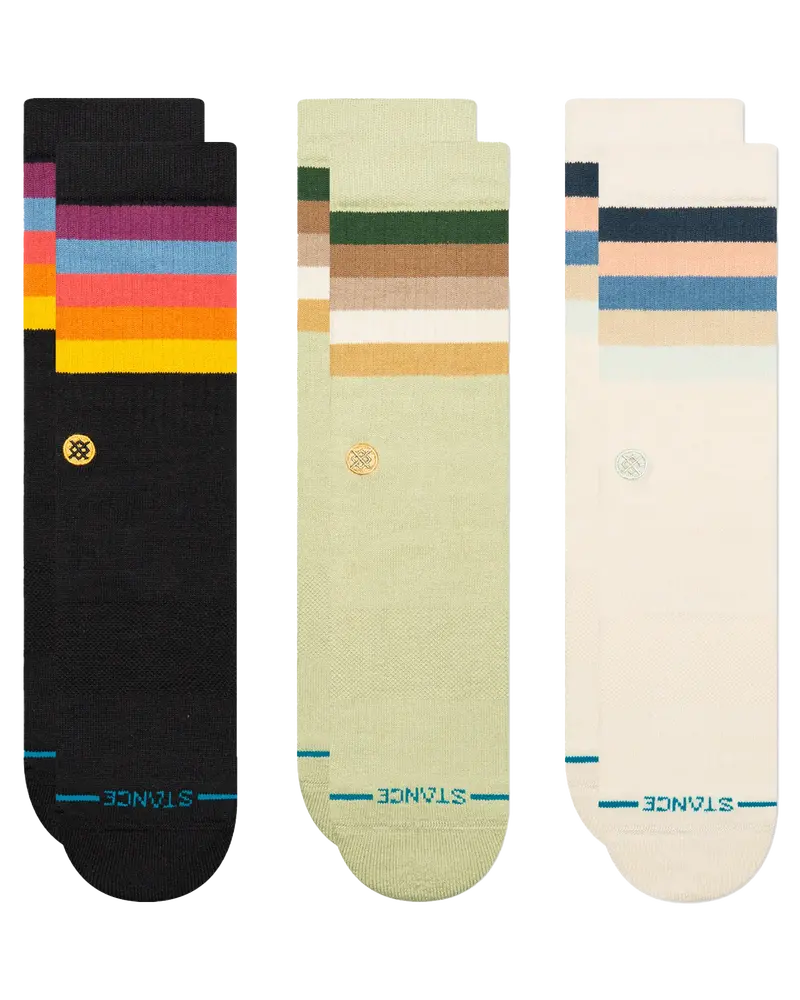Maliboo Crew Sock Set (3-Pack) – Vibrant Multi-Color Assortment