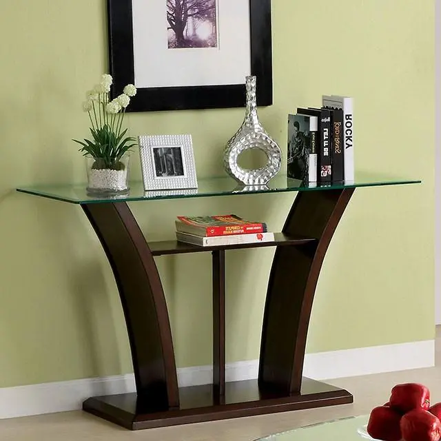 Manhattan IV Dark Cherry Sofa Table – Brown Cherry Finish