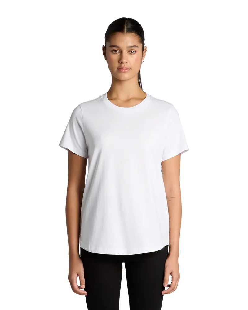 Maple Curve Silhouette T-Shirt – Crisp White