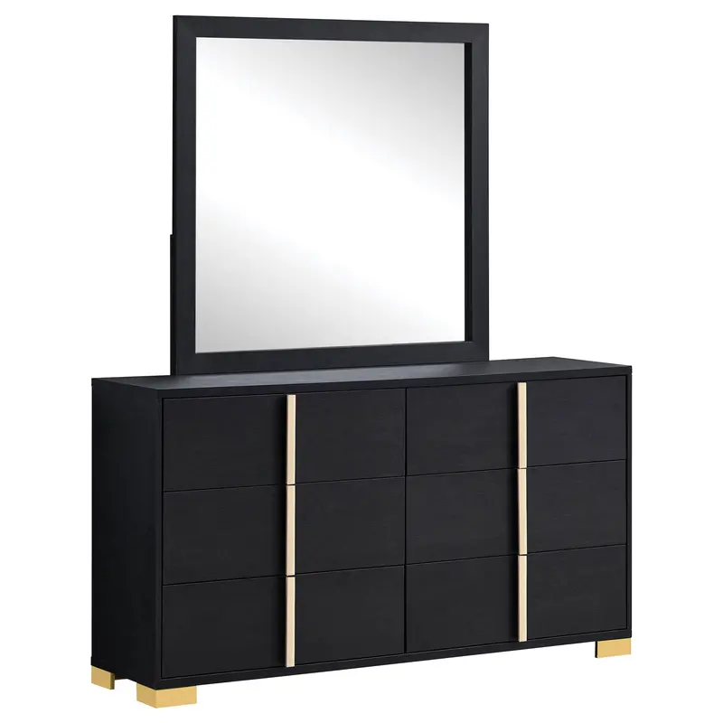 Marceline Dresser with Integrated Full-Length Mirror