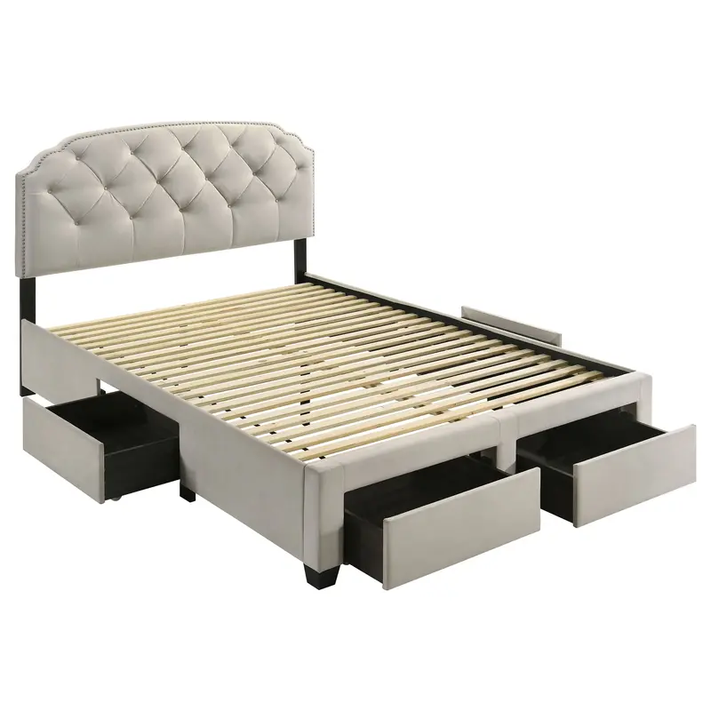 Marianna Storage Platform Bed with Lift-Up Panels