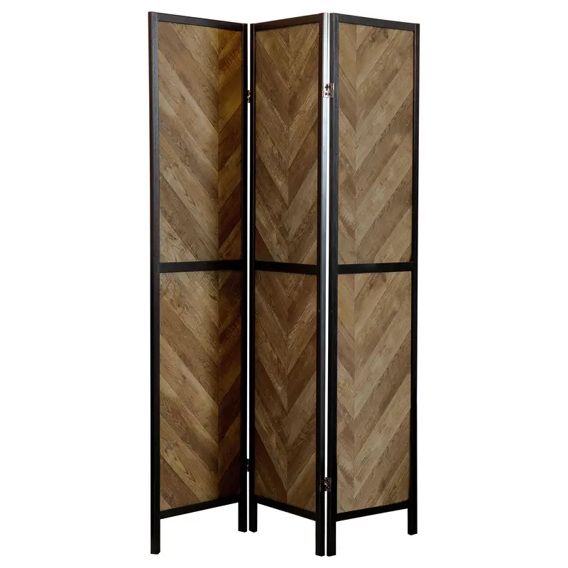 Marlene Slatted Three-Panel Room Divider