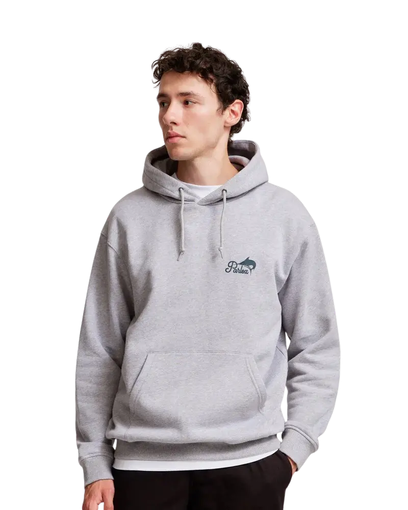 Marlin Relaxed-Fit Hoodie – Heather Grey Texture