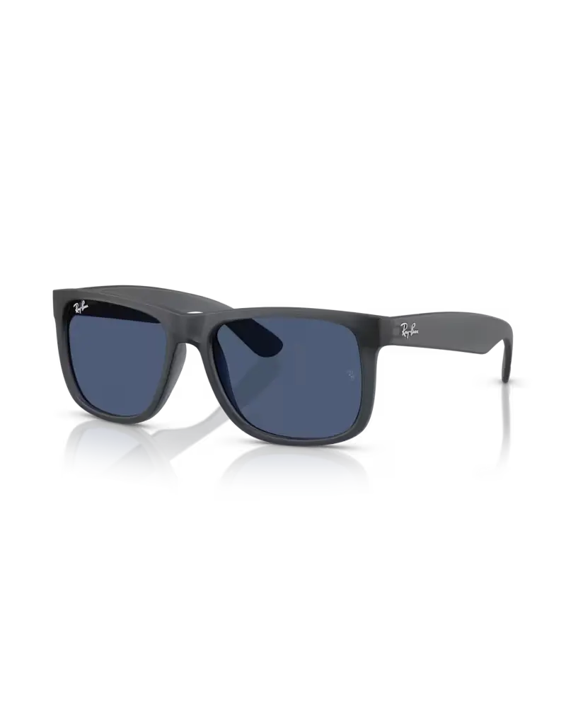 Matte Opal Grey and Dark Blue Justin Classic Sunglasses