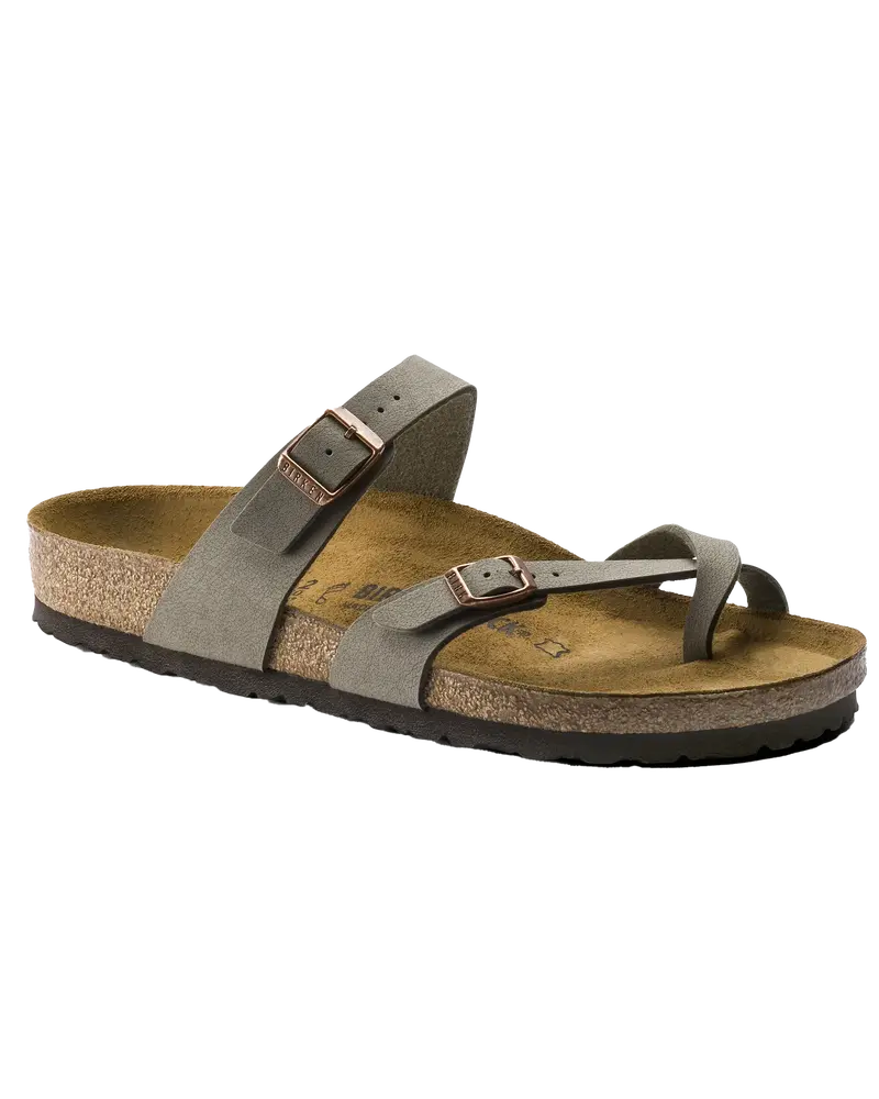 Mayari Sandals – Stone-Tone Nubuck & Birko-Flor Hybrid Design