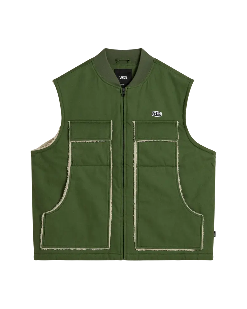 Mcavoy Sherpa-Lined Sleeveless Vest – Pine Forest