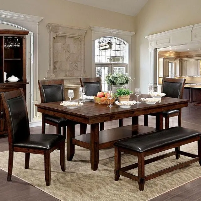 Meagan I Brown Cherry Extendable Dining Table