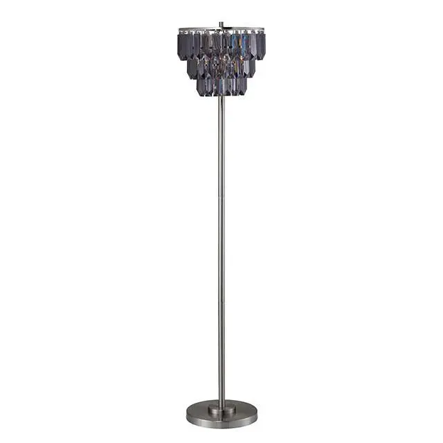 Meg Matte Black and Chrome Floor Lamp