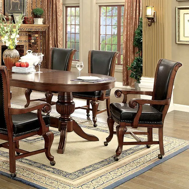 Melina Brown Cherry Folding Game Table