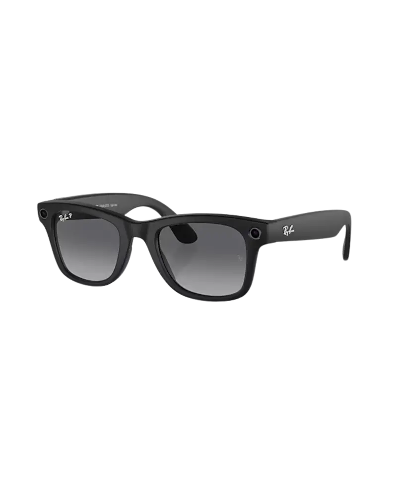 Meta Wayfarer Polarized Sunglasses – Matte Black Frame with Graphite Lenses