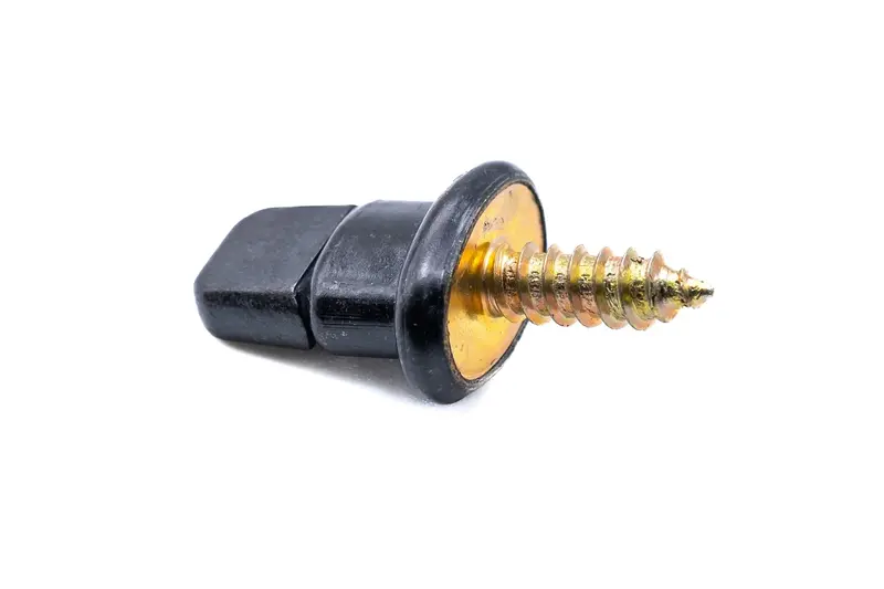 Military-Style Black Turnbutton Fastener – Brass-Threaded Screw-In Base