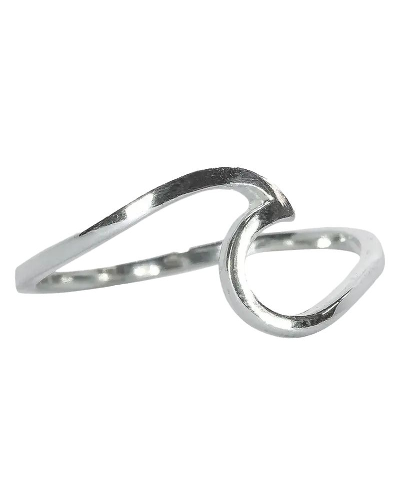 Minimalist Silver Wave Ring