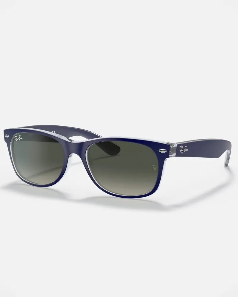 Modern Wayfarer Bicolor Blue-and-Green Sunglasses