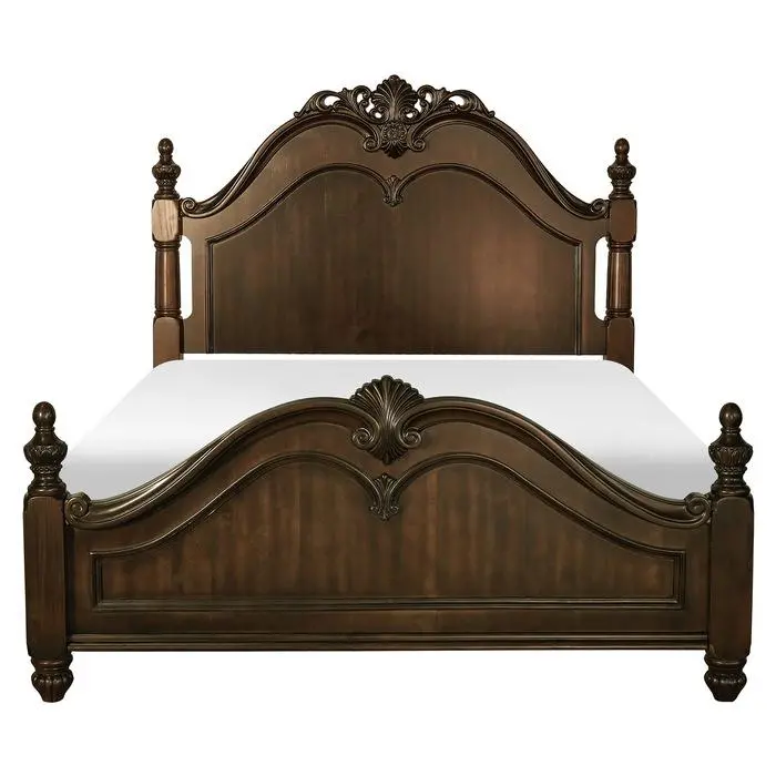 Mont Belvieu Dark Cherry Queen Panel Bed – 1869-1
