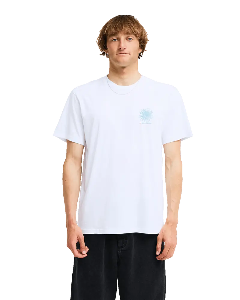Montage Art-Inspired White T-Shirt