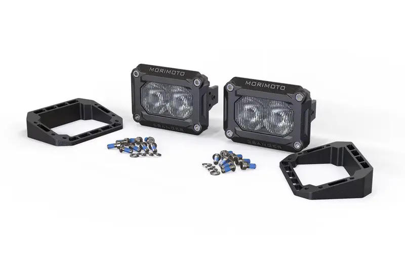 Morimoto 2Banger Flush Mount Kit – Recessed Bracket System for Clean Dual-Pod Integration