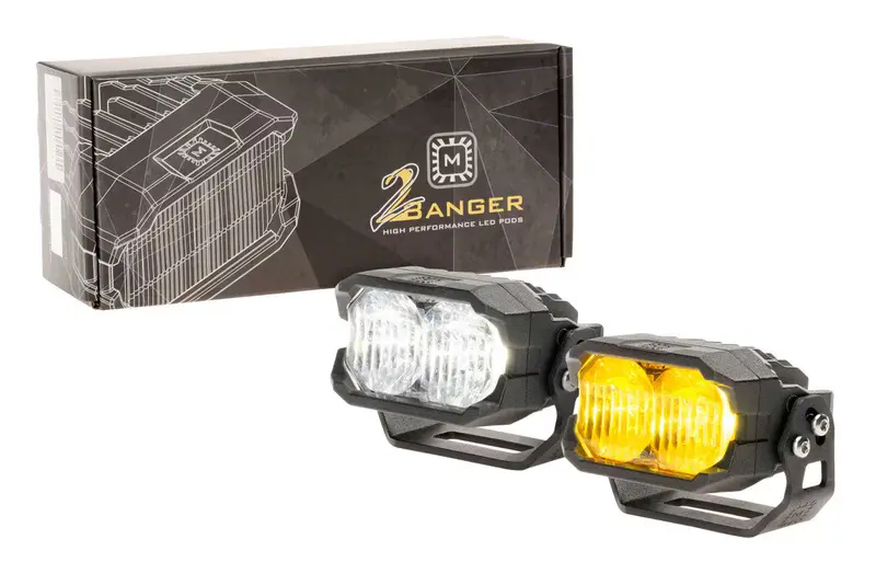 Morimoto 2Banger LED Pod Set – NCS Combo Beam with Advanced Optics and Color Consistency
