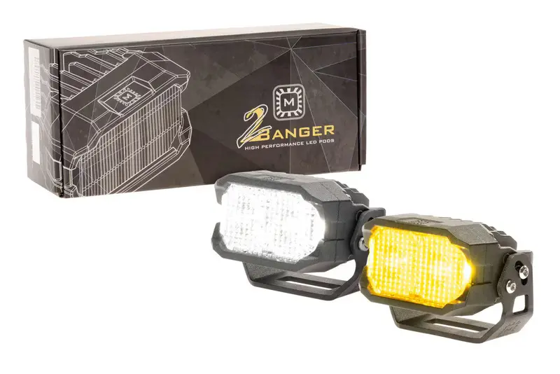 Morimoto 2Banger LED Pod Set – NCS Flood Beam with Soft Edge Transition and Minimal Hotspots