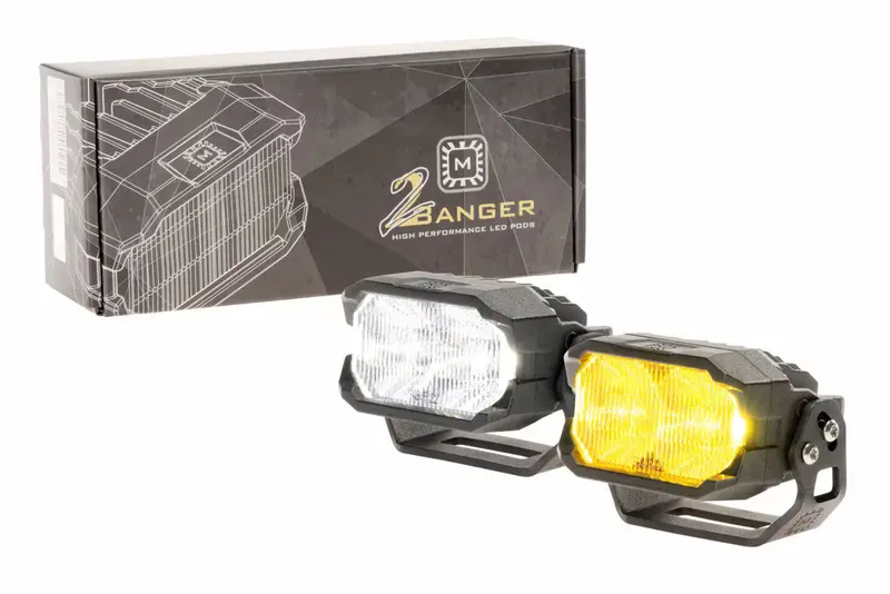 Morimoto 2Banger LED Pod Set – NCS Wide Beam with Uniform Light Distribution