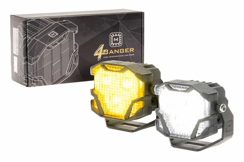 Morimoto 4Banger LED Pod Lights – HXB Flood-Beam Pattern