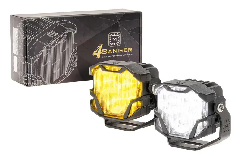 Morimoto 4Banger LED Pod Lights – HXB Wide-Beam Configuration