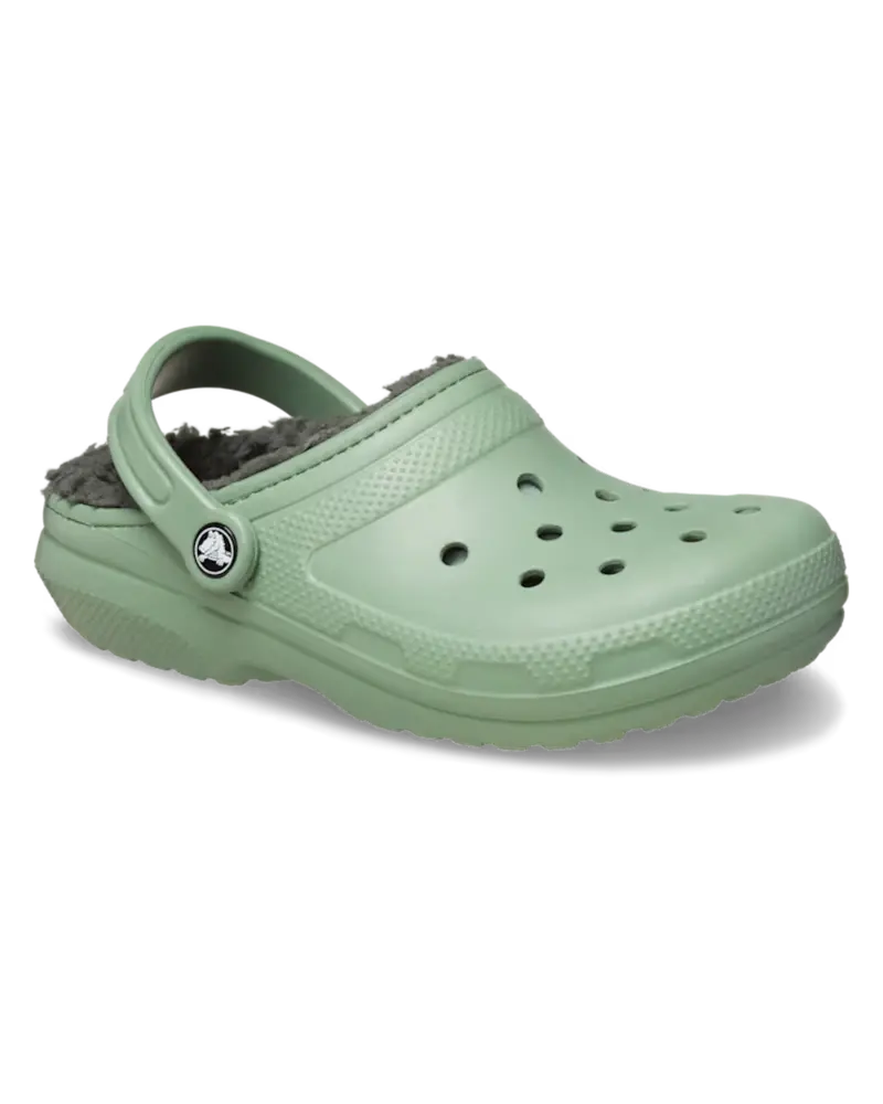 Moss and Multi Classic Fuzz-Lined Clogs