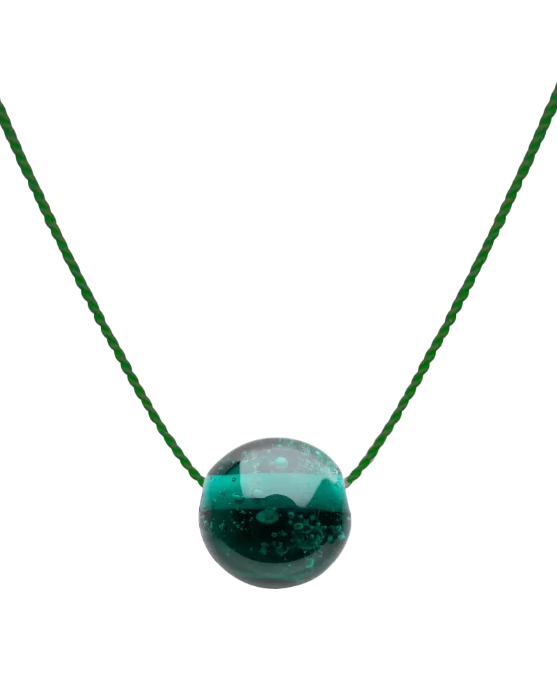 Multicolor Sand Pebble Silk Necklace
