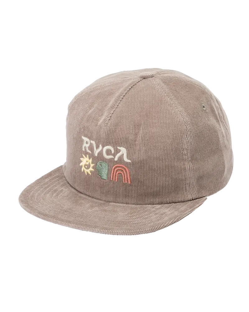 Mushroom-Colored Deep Thoughts Corduroy Snapback Cap