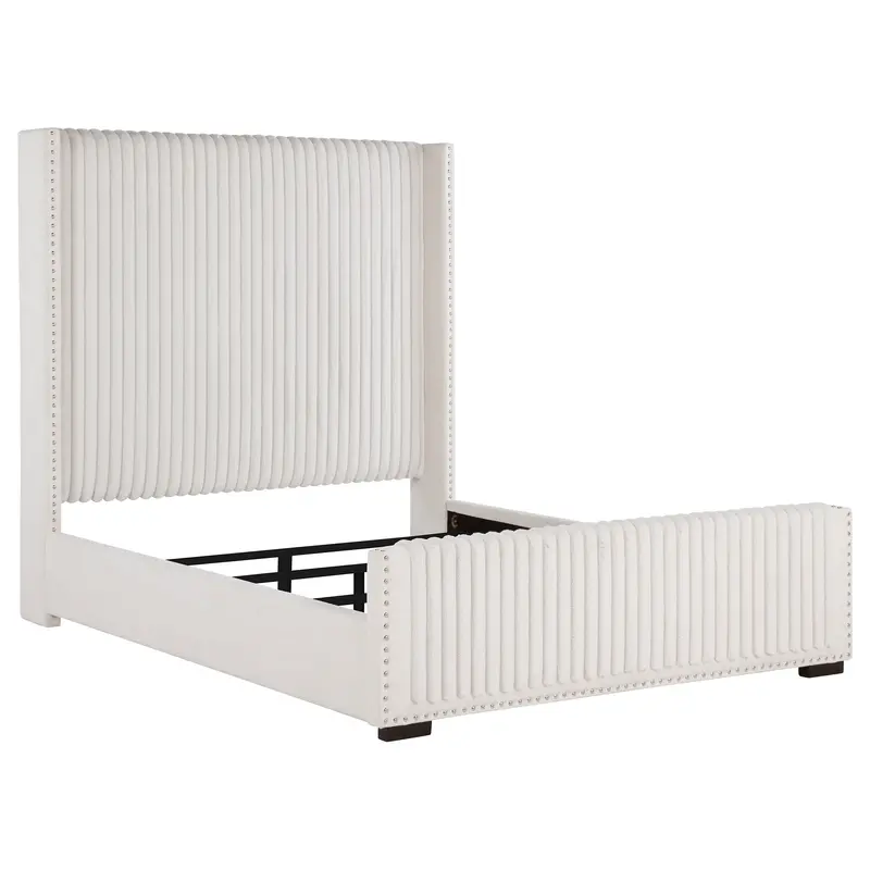 Natasha Upholstered Wingback Bed Frame