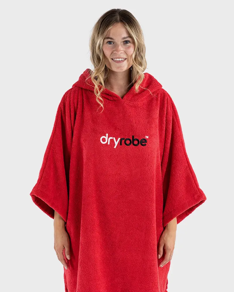 Natural Organic Cotton Towel in Red