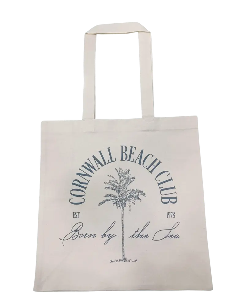 Natural Palm Shopper Bag – Textured Organic Cotton Tote