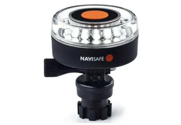 Navisafe Navi Light 360° White LED All-Round Light – 2 Nautical Mile Visibility, 5 Lighting Modes – 4Boats