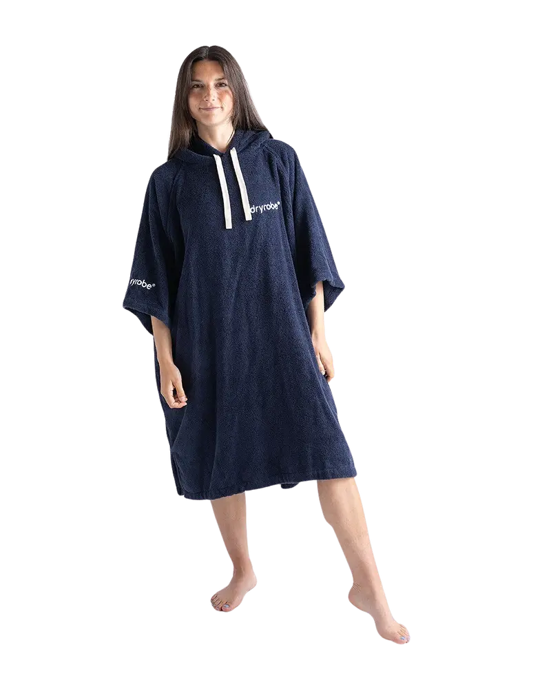 Navy Organic Towel Robe