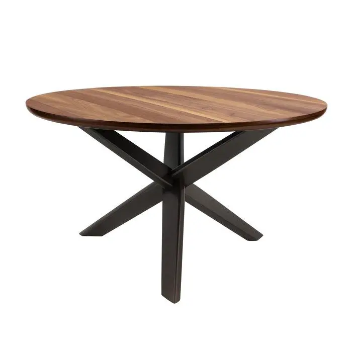 Nelina Espresso and Natural Round Dining Table – 5597-53