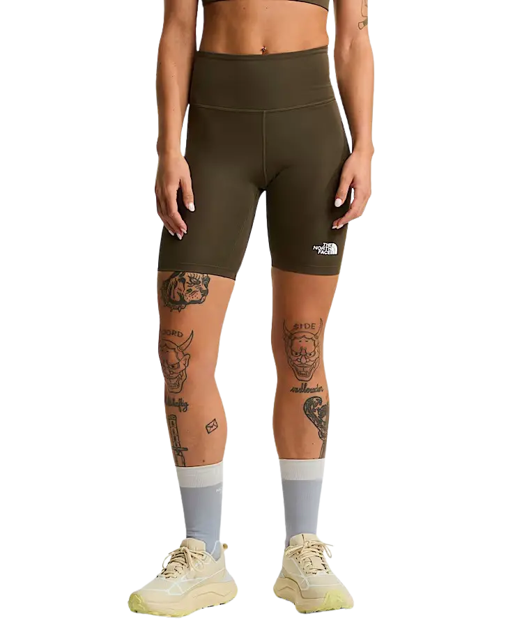 New Taupe Green Flex 8-Inch Tight Shorts