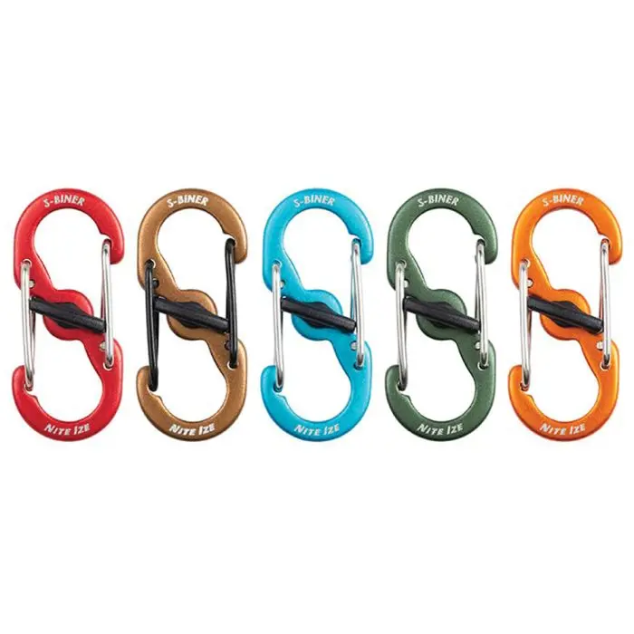 Nite Ize S-Biner Microlock Carabiner Set – 5-Pack Assorted Colors