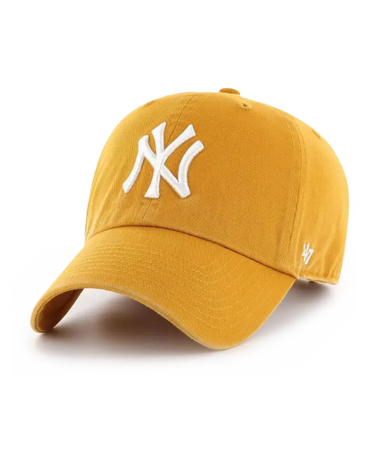 NY Yankees Clean Up Cap – Gold Embroidered Baseball Inspired Headwear
