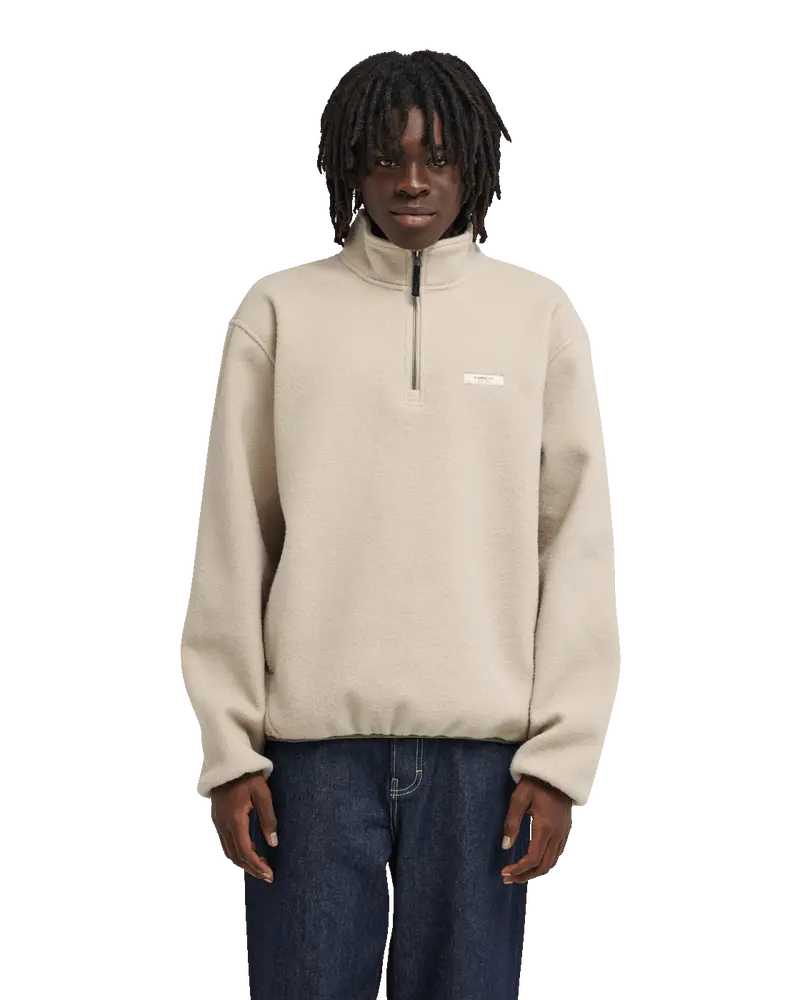 Oatmeal Heather Sefton Quarter-Zip Fleece Jacket