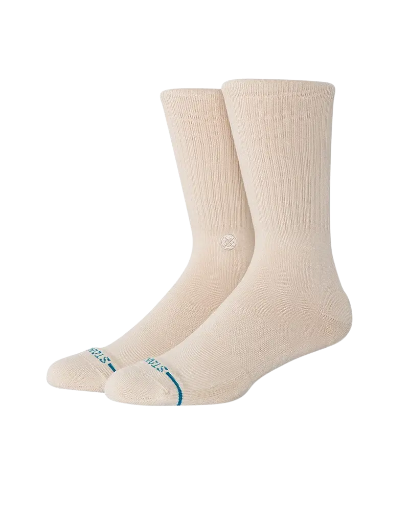 Oatmeal Icon Cushioned Crew Socks
