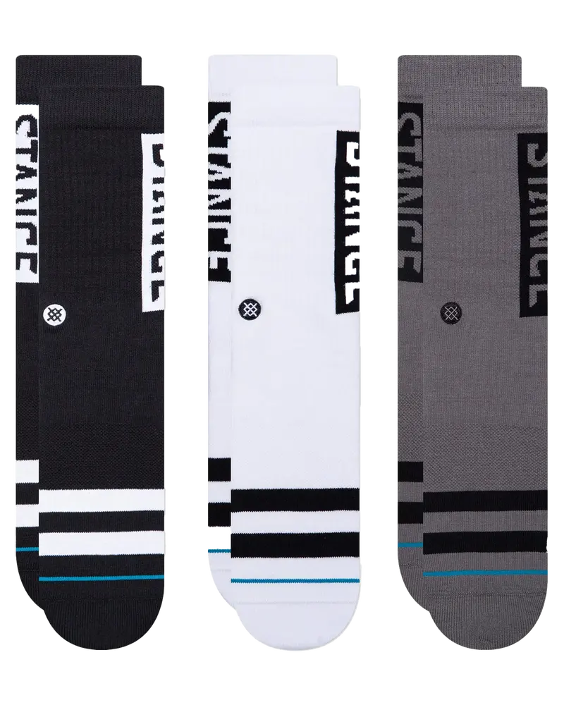 OG Sock Trio Pack – Black & White Mix