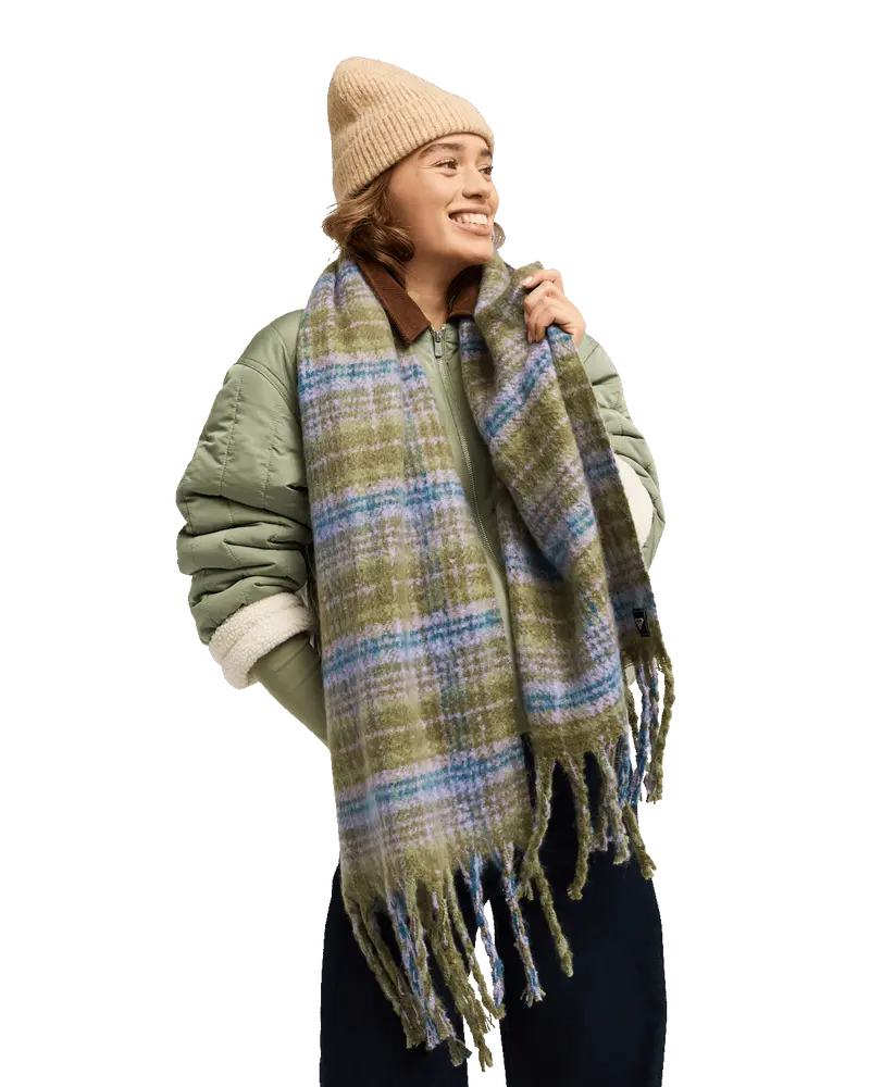Oil Green Tartan Plaid Cute Blush Lightweight Scarf