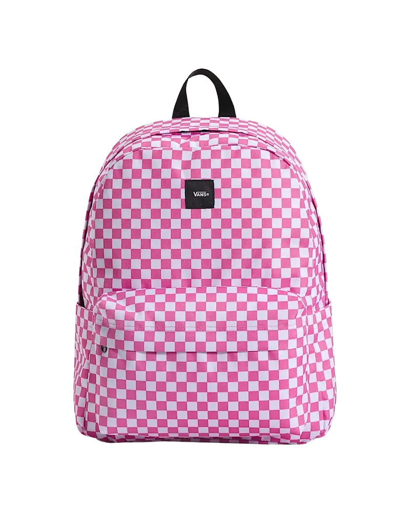 Old Skool Checkered Backpack in Pink Fizz