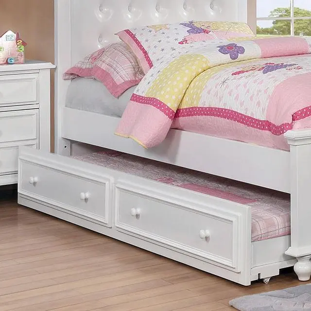 OLIVIA White Underbed Trundle for Guest Accommodations