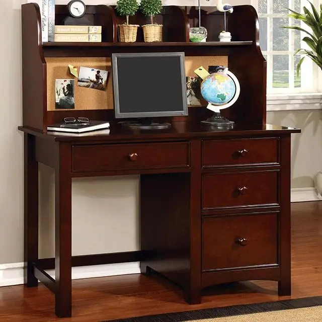 Omnus Cherry Executive Desk with File Drawer