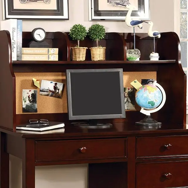 Omnus Cherry Wood Display Hutch with Glass Doors