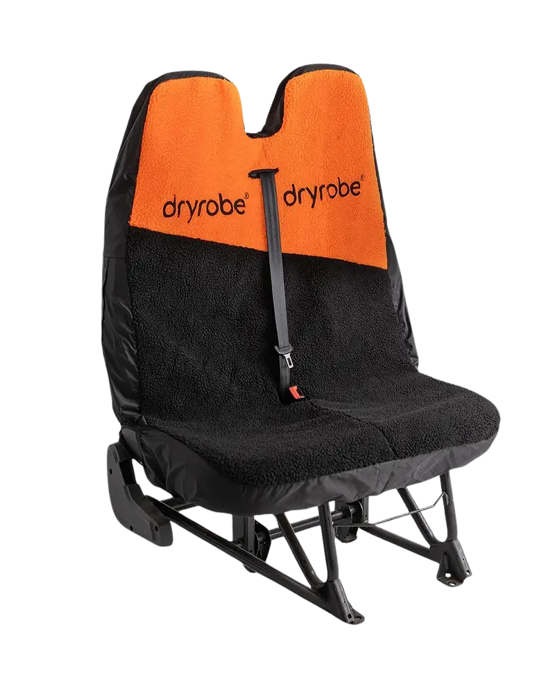 Orange and Black Dual-Seat Auto Seat Protector