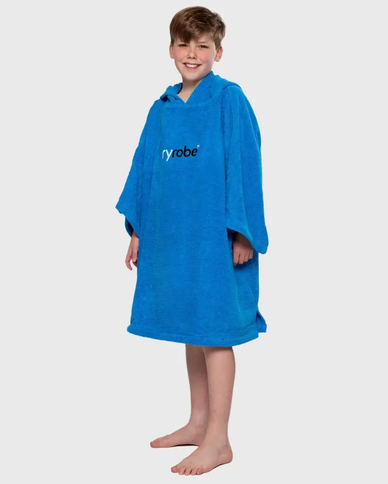 Organic Cotton Kids Towel in Cobalt Blue