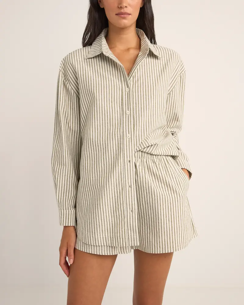 Oversized Ivy-Stripe Valley Shirt