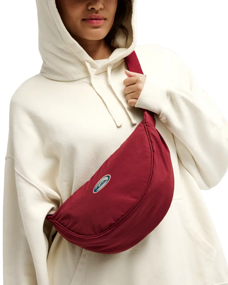 Oxblood Red Treble Cross Crossbody Bag