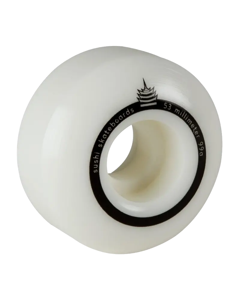 Pagoda 53mm White Skateboard Wheels (4-Pack)